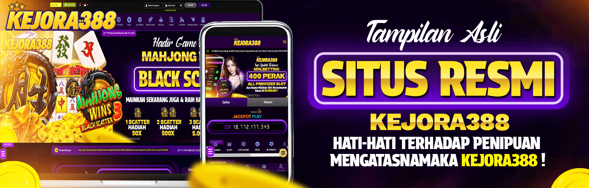 TAMPILAN ASLI SITUS RESMI KEJORA388